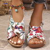 Lichtgewicht sandalen met zachte binnenzool, 13 kleuren, kleur witte bloemen