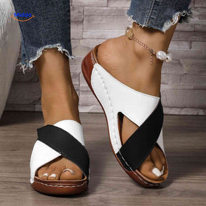 Lichtgewicht sandalen met zachte binnenzool, 13 kleuren, kleur zwart en wit