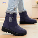 Snowboots met profielzool, antislip zool en waterafstotend bovenwerk, kleur blauw/paars