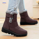 Snowboots met profielzool, antislip zool en waterafstotend bovenwerk, kleur bruin