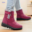 Snowboots met profielzool, antislip zool en waterafstotend bovenwerk, kleur rood