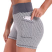 Yoga shorts dames met hoge taille van ademend jacquard, kleur grijs