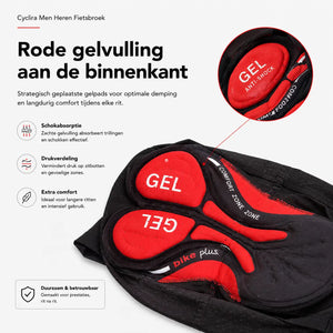 Fietsslip heren met gelzeem, ademend en sneldrogend