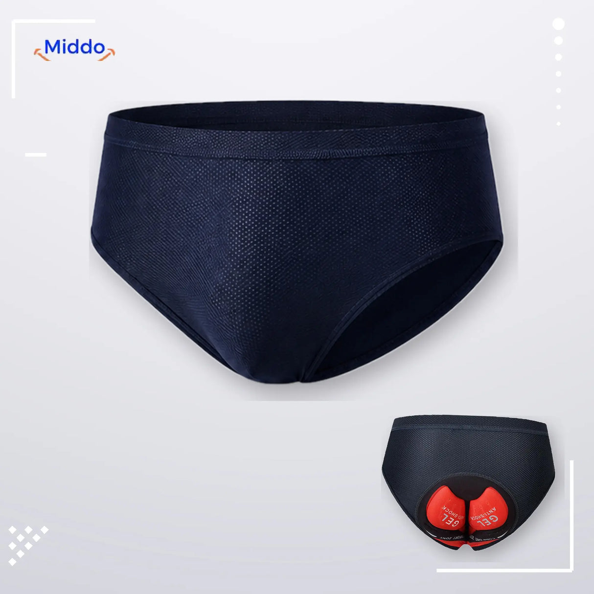 Fietsslip heren met gelzeem, ademend en sneldrogend, kleur donkerblauw