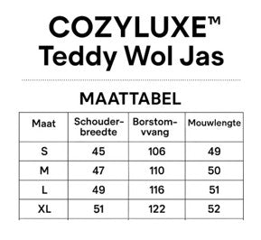 Oversized teddyjas met hoge kraag en twee steekzakken