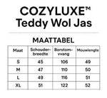 Oversized teddyjas met hoge kraag en twee steekzakken
