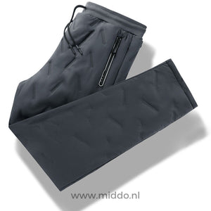 Thermobroek unisex met dikke fleecevoering en ritszakken