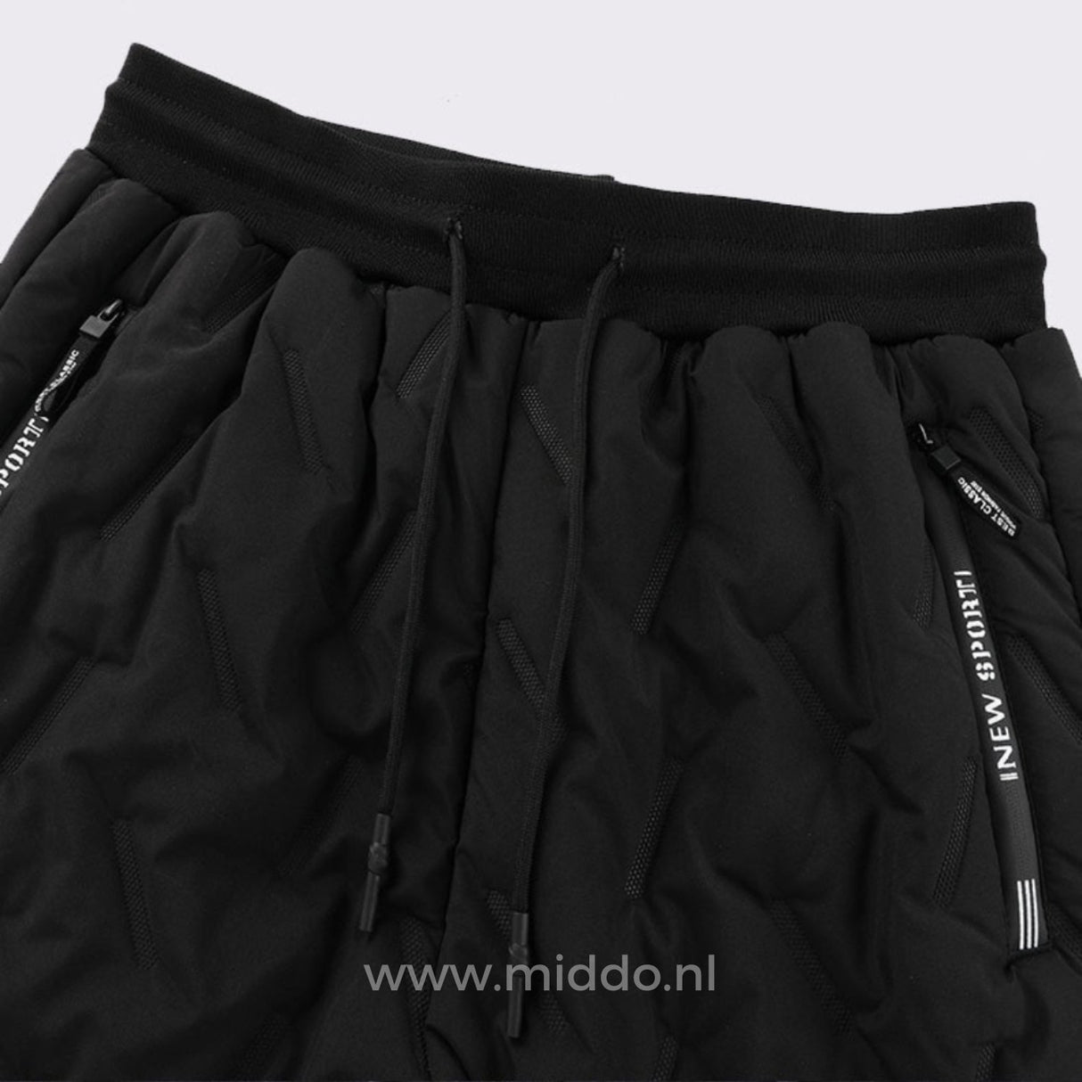 Thermobroek unisex met dikke fleecevoering en ritszakken