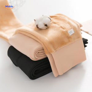 Thermolegging met pantylook en warme fleecevoering