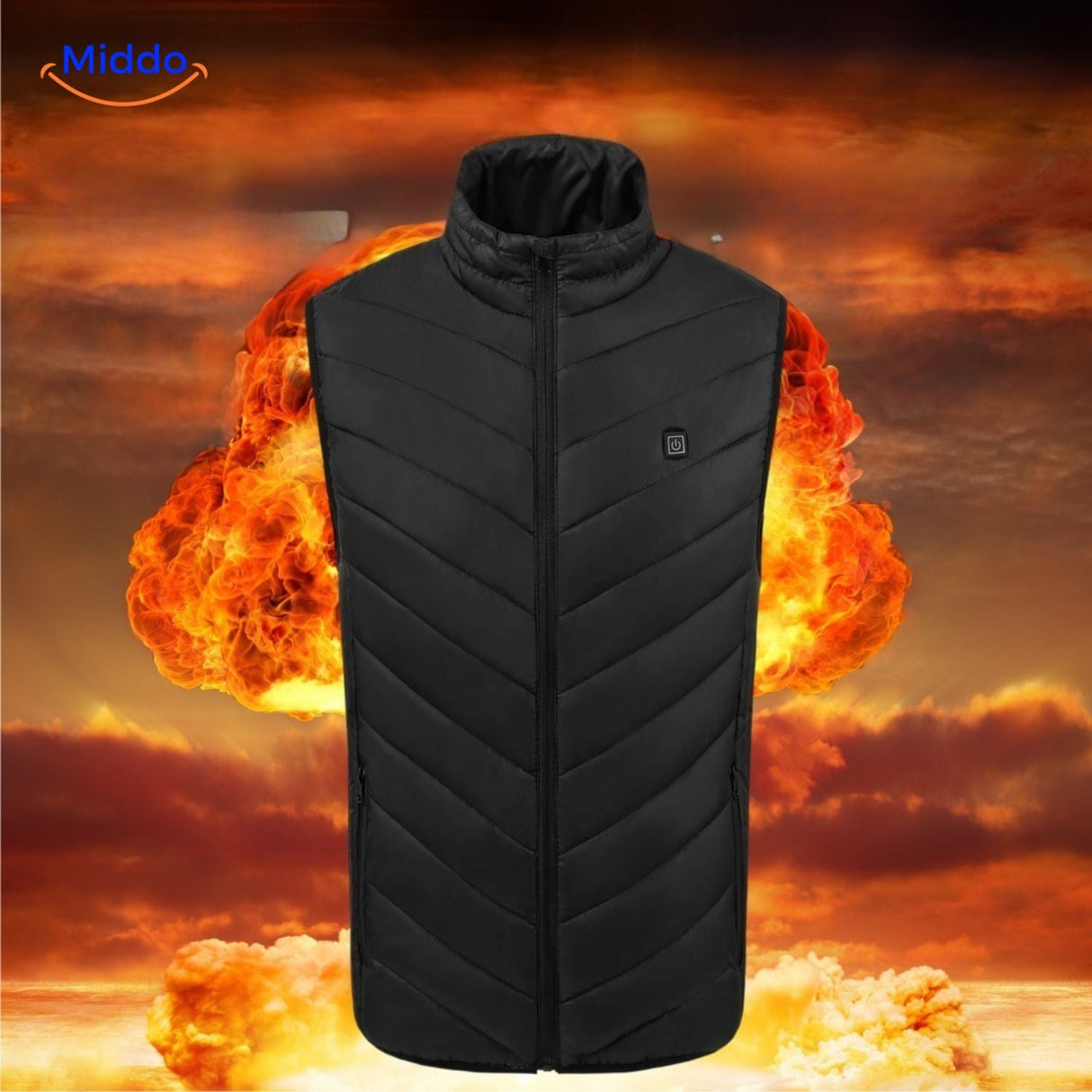 Verwarmde bodywarmer explosieve warmte