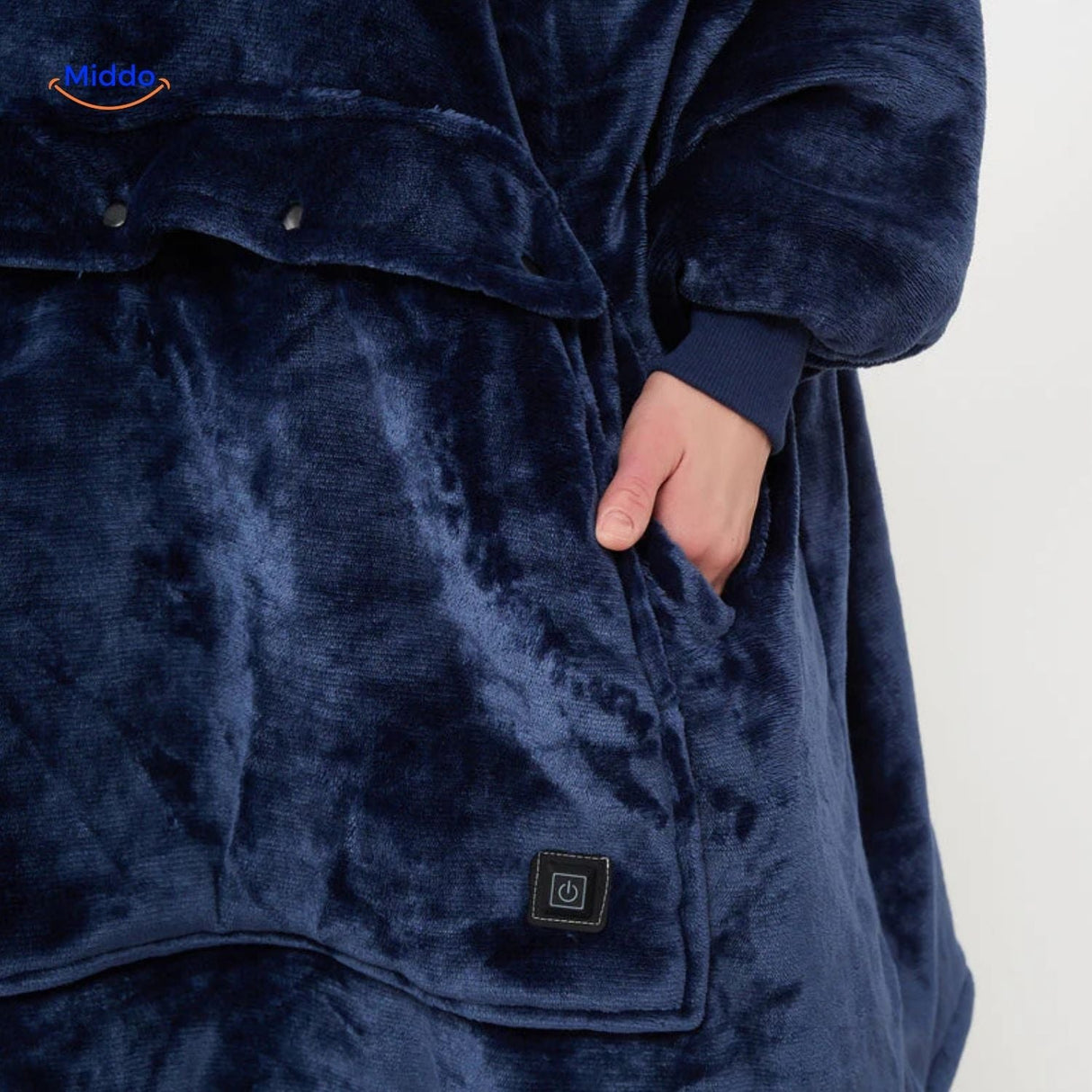 Verwarmde dekenhoodie met USB en zachte fleecevoering
