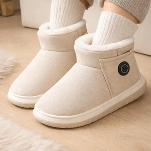 Verwarmde schoenen met oplaadbare accu voor koude dagen, kleur wit