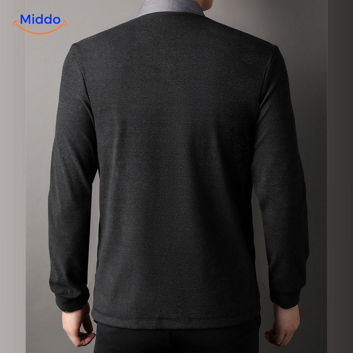 2-in-1 herenvest met ingezet overhemd, slim fit