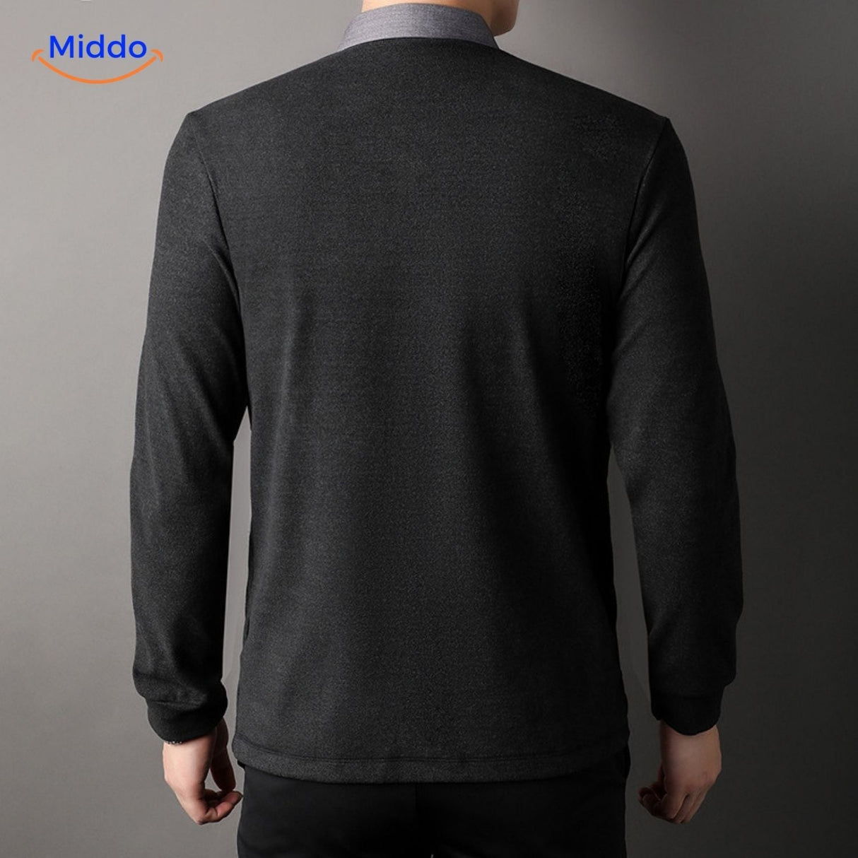 2-in-1 herenvest met ingezet overhemd, slim fit