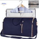 Weekendtas die openvouwt tot volledige kledinghoes, kleur blauw