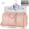 Weekendtas die openvouwt tot volledige kledinghoes, kleur roze