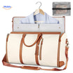 Weekendtas die openvouwt tot volledige kledinghoes, kleur wit