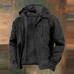 Gevoerde capuchonjas heren met rits, maten tot 8XL, kleur antraciet zwart