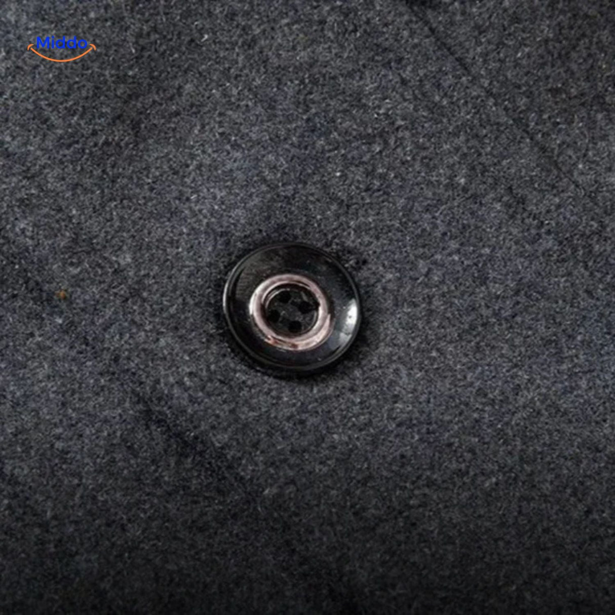 Winterjas heren van wolmix, trenchcoat met dubbele kraag