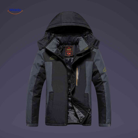 Winterjas met fleece voering, waterdicht en winddicht
