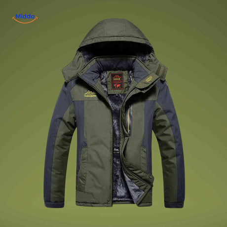 Winterjas met fleece voering, waterdicht en winddicht