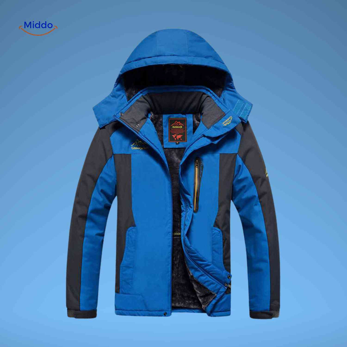 Winterjas met fleece voering, waterdicht en winddicht