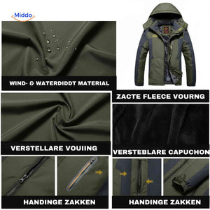 Winterjas met fleece voering, waterdicht en winddicht
