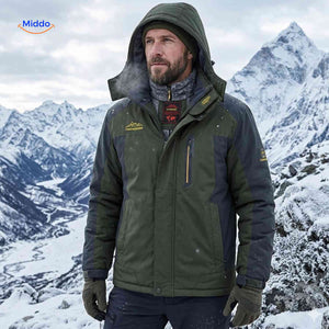 Winterjas met fleece voering, waterdicht en winddicht