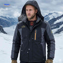 Winterjas met fleece voering, waterdicht en winddicht, kleur zwart