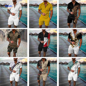 Zomerset heren met ritsshirt en bijpassende shorts